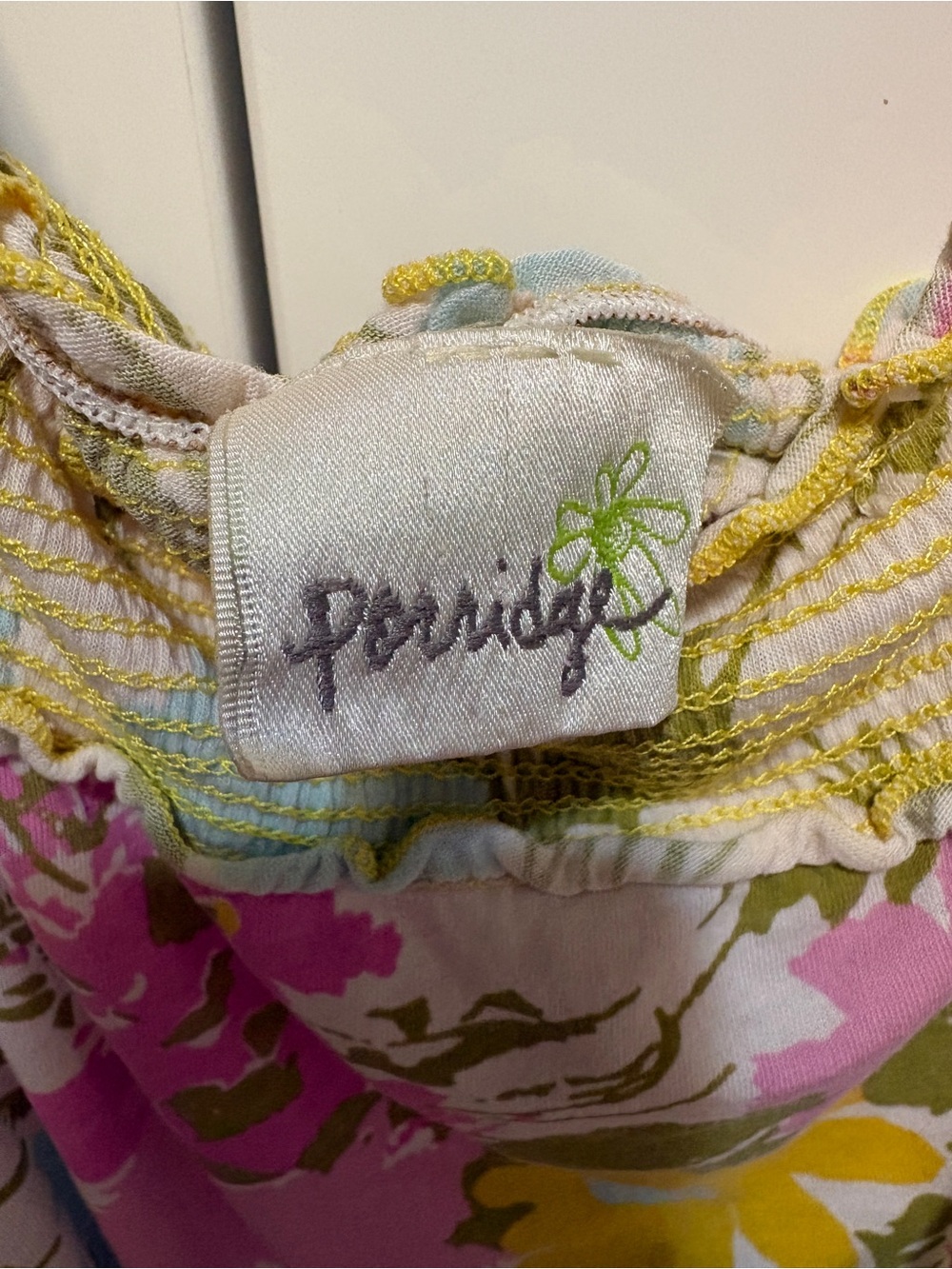 Vintage Anthropologie Porridge Brand Floral Drawstring Camisole in Pastel Colors - Picture 5 of 10